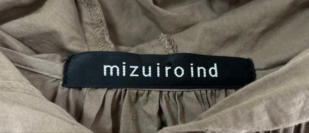 mizuiroindミズイロインド フード付きシャツ ブラウス フーディ 羽織り