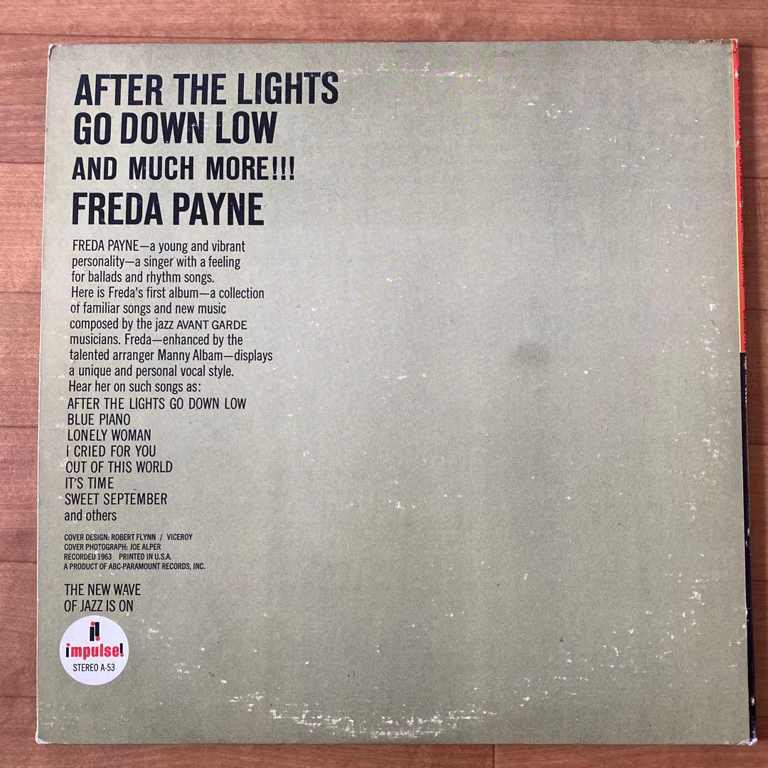 洋楽 FREDA PAYNE AFTER THE LIGHTS GO DOWN LOW