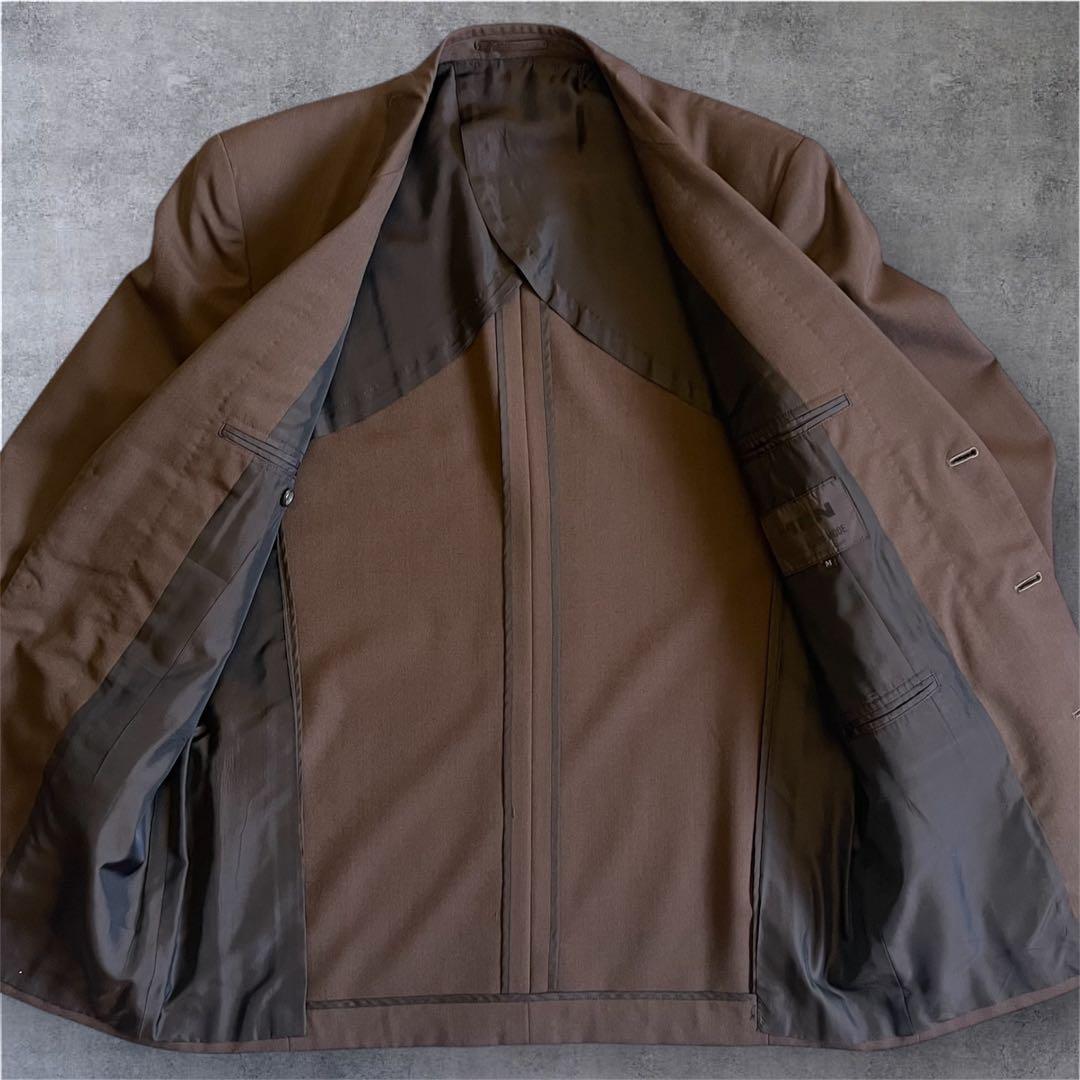 ◆美品◆COMME CA DE MODE MENスーツ　背抜き　ウール　ブラウン