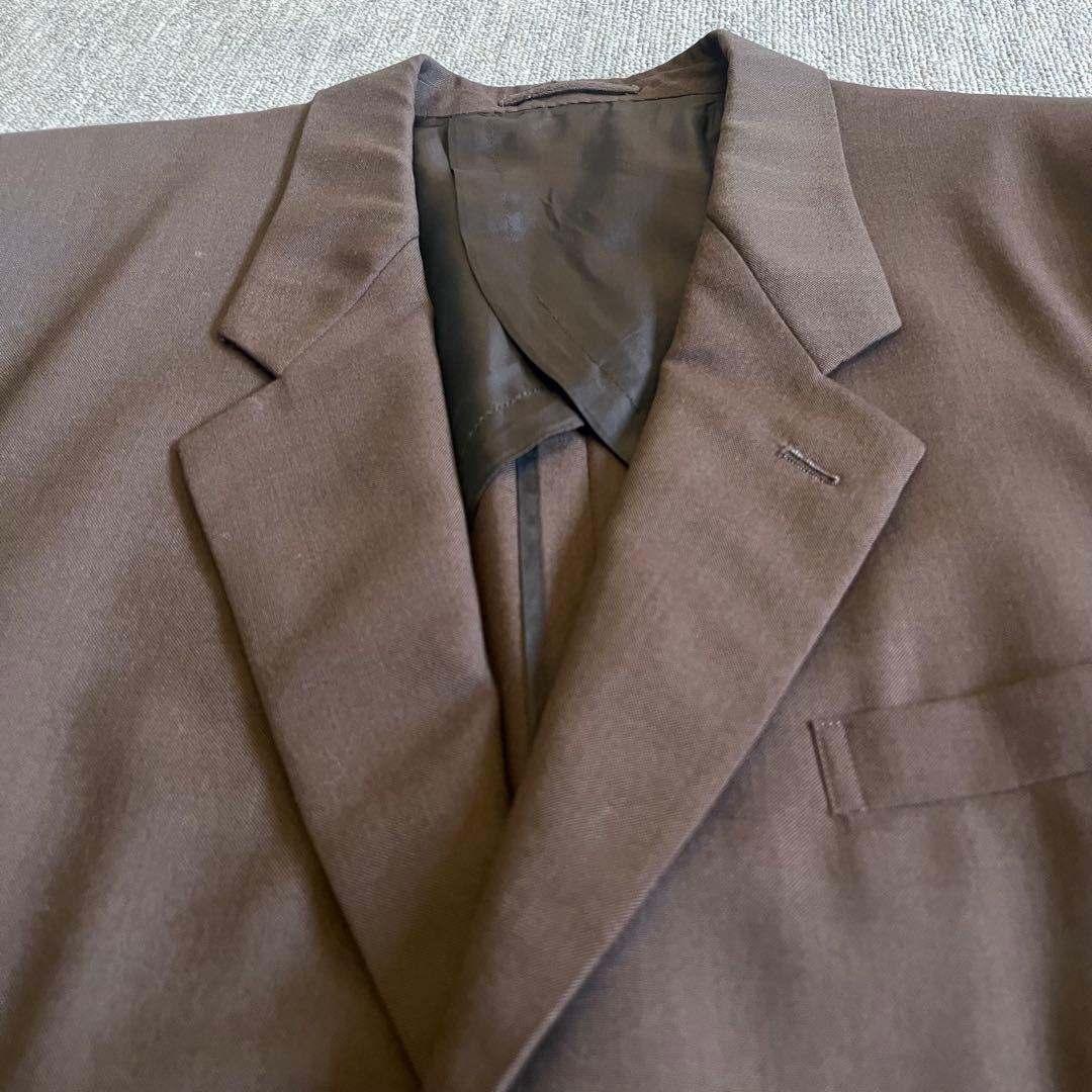 ◆美品◆COMME CA DE MODE MENスーツ　背抜き　ウール　ブラウン