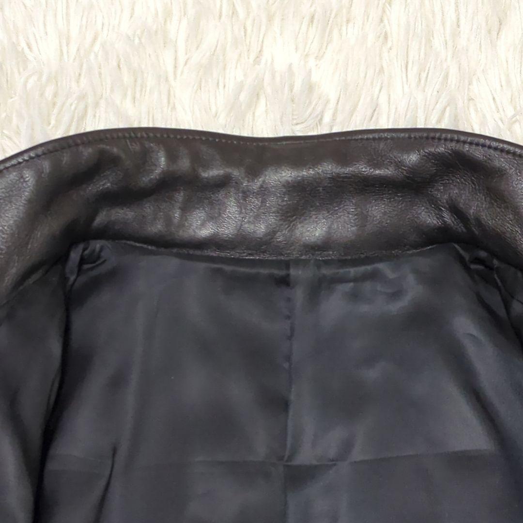 美品✨5351プールオム セミダブルライダースジャケット ラムレザー 黒 M相当