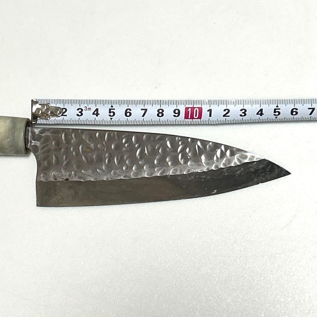 實光刃物 出刃包丁 165mm 槌目 和包丁 堺包丁 箱付