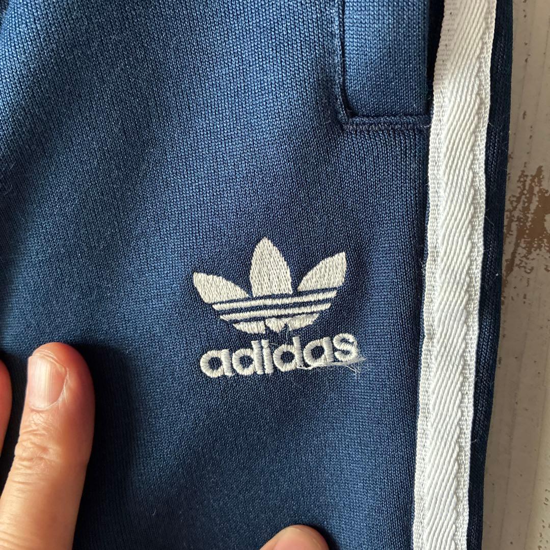 美中古　adidas ネイビー ジャージパンツ L