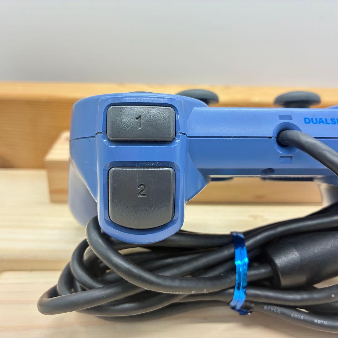 純正品 希少色 プレイステーション２ コントローラ ブルー
