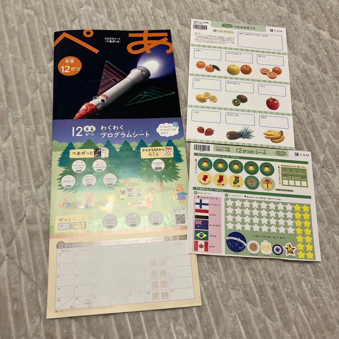 Z会　ペアゼット　年中1〜3月　年長1年分
