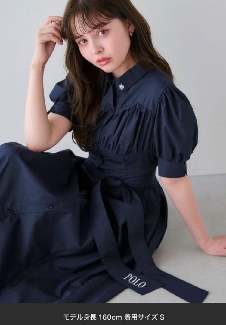 タグ付き！POLO BCSコラボ コルセットスウィッチングシャツワンピース S