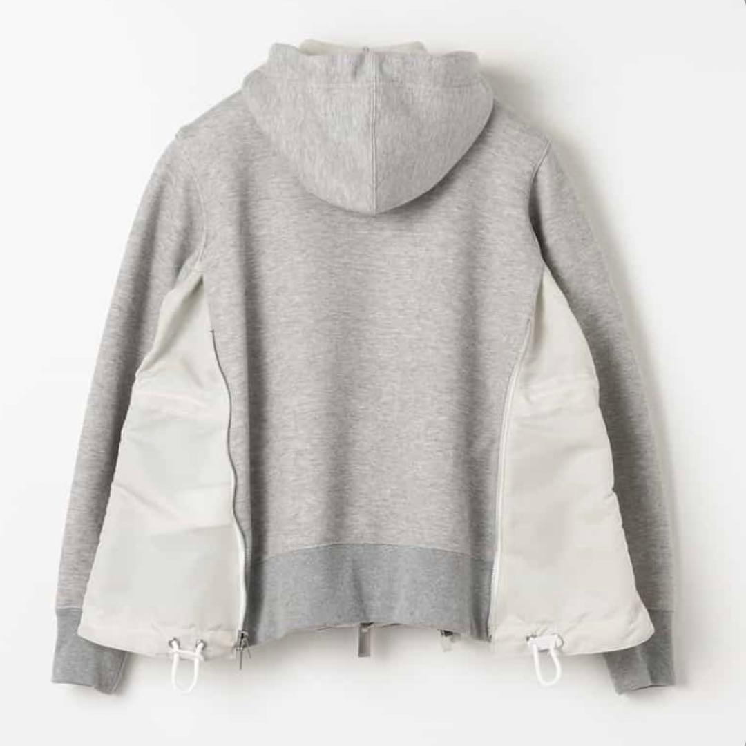 sacai サカイ SpongeSweat x NylonTwillHoodie