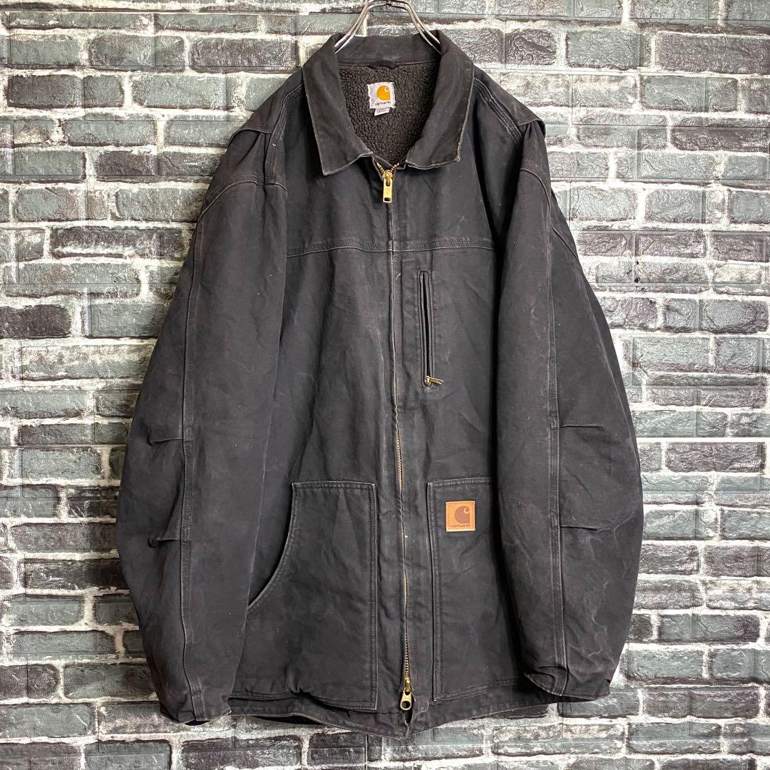R*I様 カーハート リッジコート 90s XL ブラック 墨黒 ビッグシルエッ
