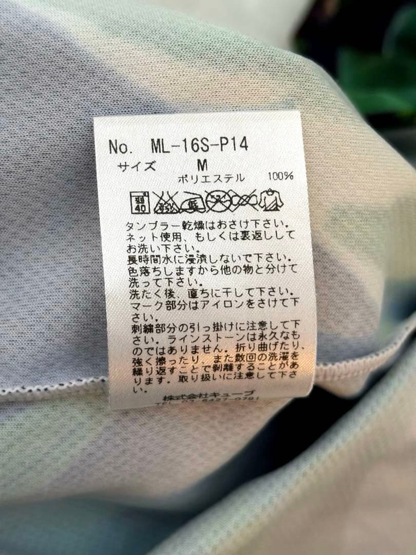 美品 MARK&LONA 半袖ポロシャツ　M ボタニカル柄 ブラック