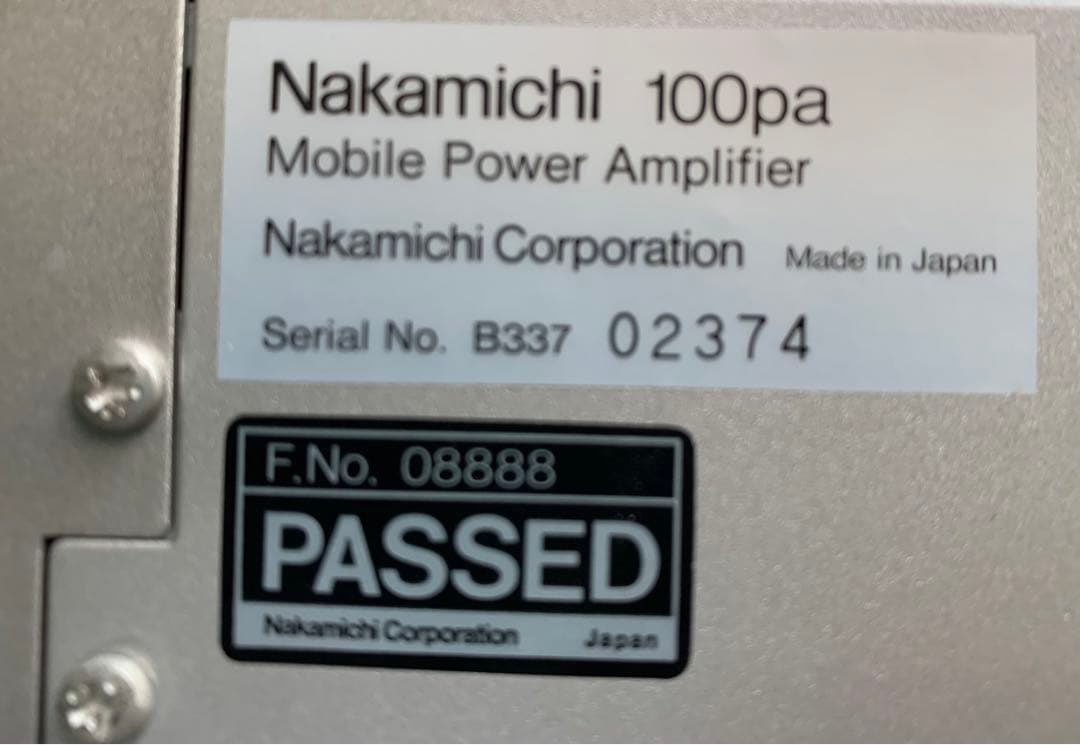 Nakamichi ナカミチ100Pa 当時物 ビンテージ