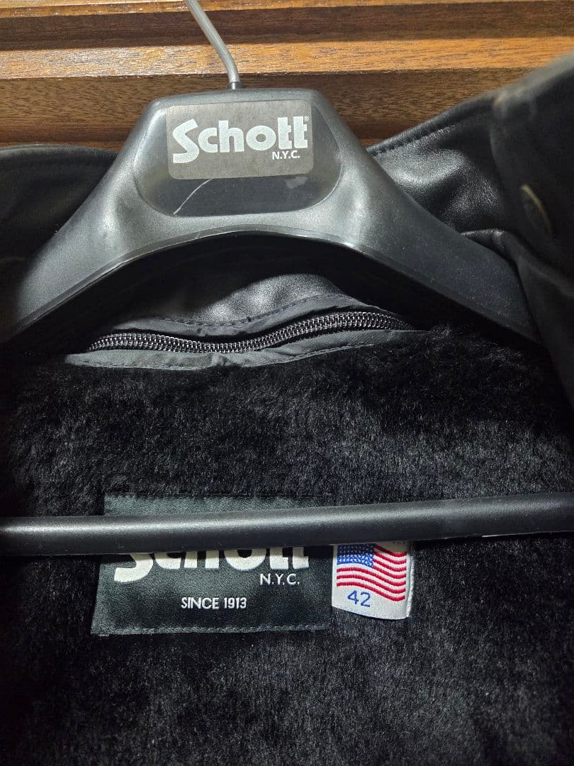 schott 641 シングルライダース 42 ボアライナー付き