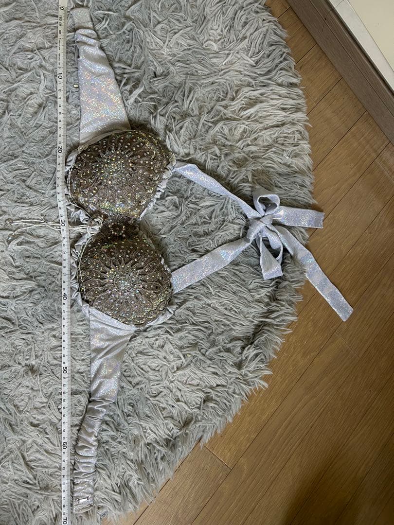 【美品】ベリーダンス衣装　エジプト製　４M　オリエンタル　シルバー