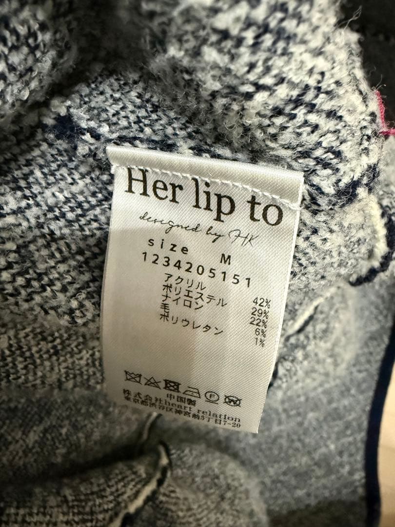 Herlipto ニットワンピース