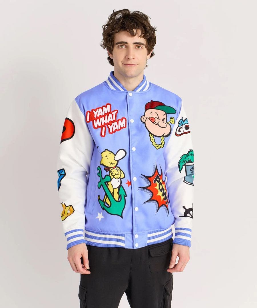 アウター　スタジャン　日本未発売　2XL 派手　カラフル　アメリカ　ポパイ