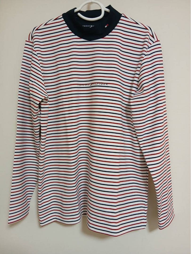 新品 トミーヒルフィガーゴルフ長袖モックネックシャツ