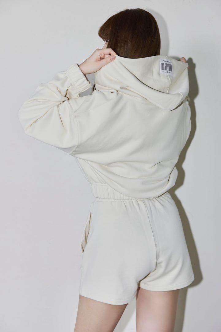 トップス Herlipto Flight Mode Zip Hoodie ecru