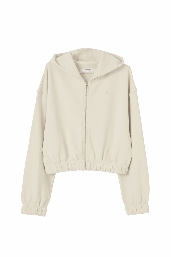 トップス Herlipto Flight Mode Zip Hoodie ecru