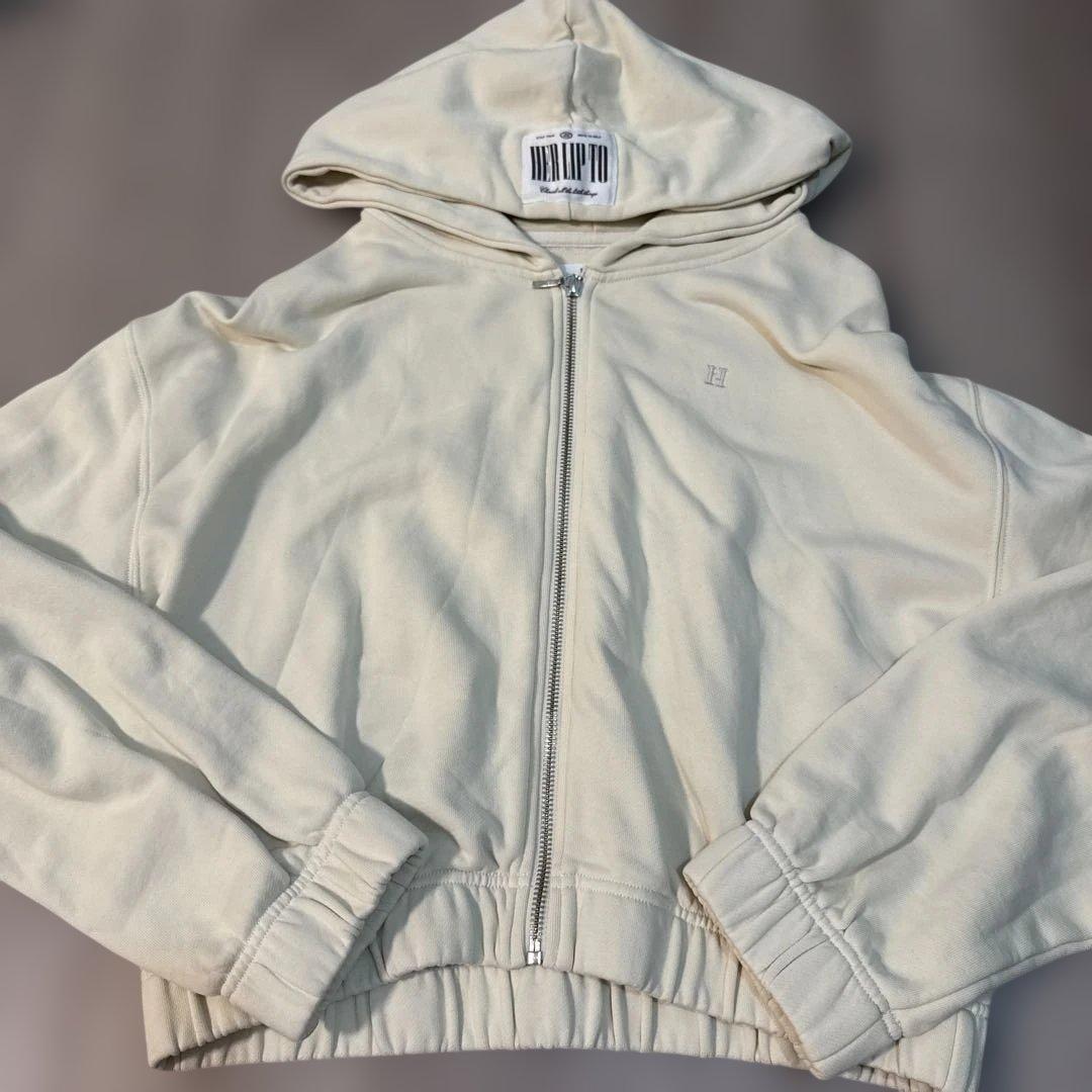 トップス Herlipto Flight Mode Zip Hoodie ecru