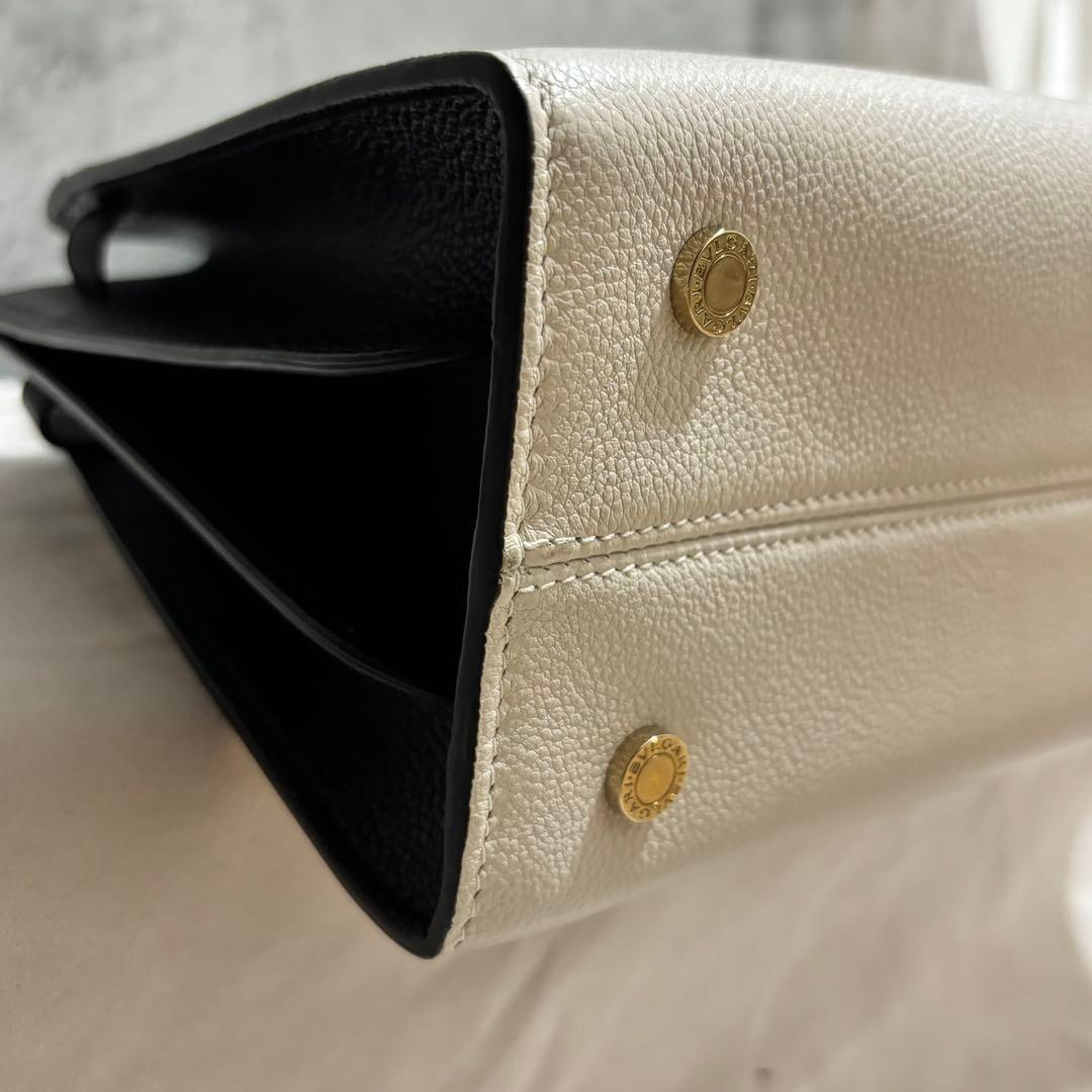 BVLGARI ブルガリ　アルバ　 ホワイト/ブラック　2WAY【極美品】