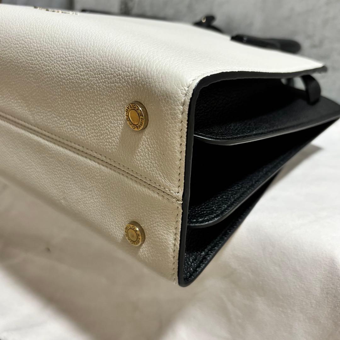 BVLGARI ブルガリ　アルバ　 ホワイト/ブラック　2WAY【極美品】