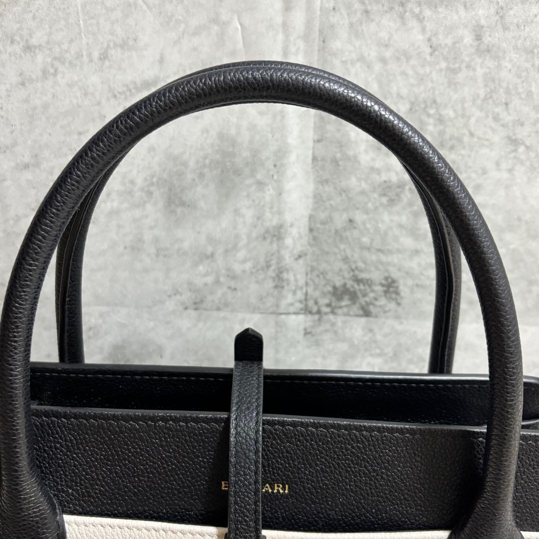 BVLGARI ブルガリ　アルバ　 ホワイト/ブラック　2WAY【極美品】