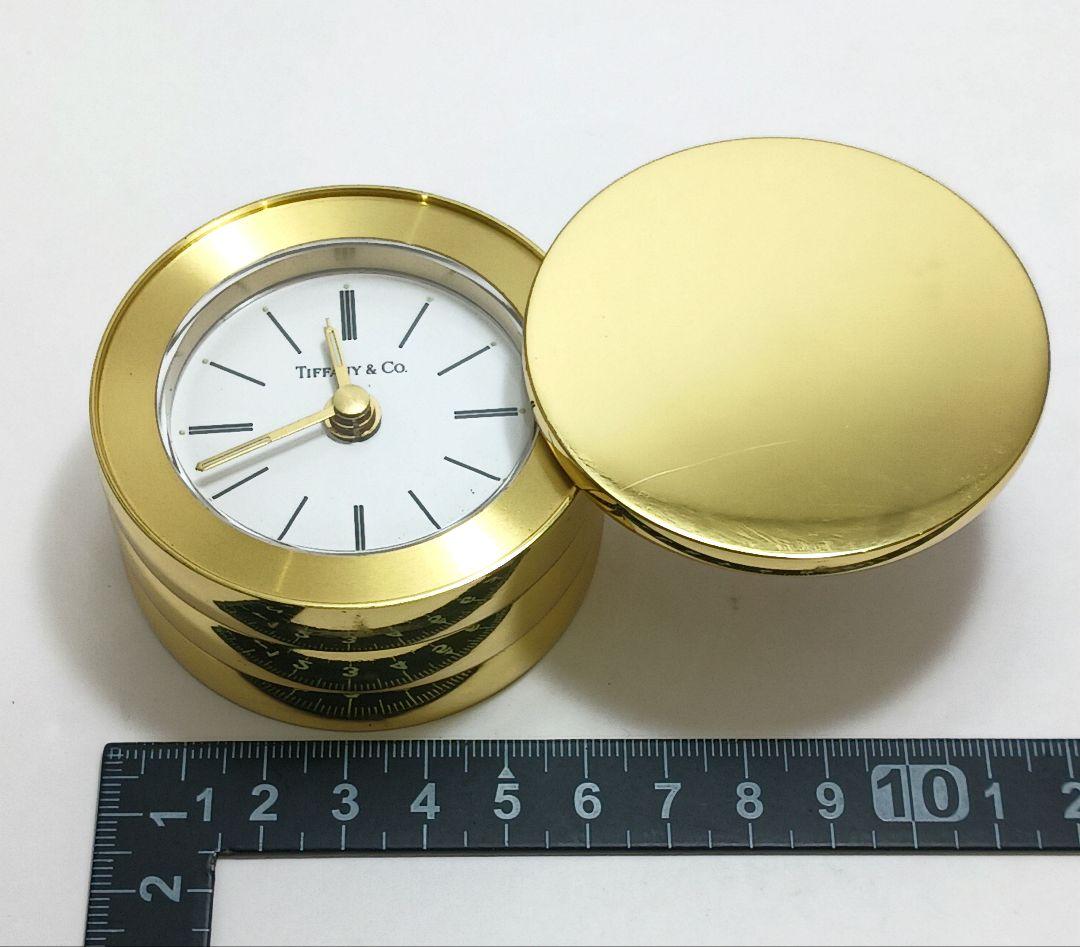 Y3301-5 ティファニー トラベルクロック 置時計 箱付き　ひ