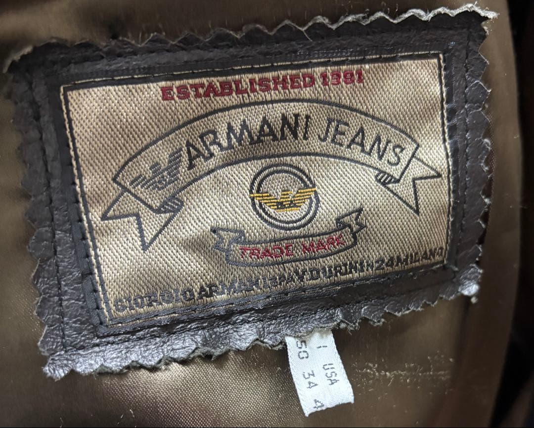 d*a様 （古着）Armani Jeans レザーカーコート