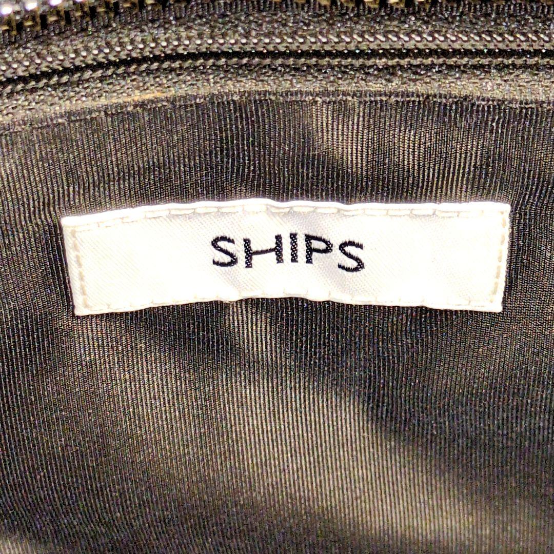 SHIPSシップス　レザートートバッグ　メンズトート黒