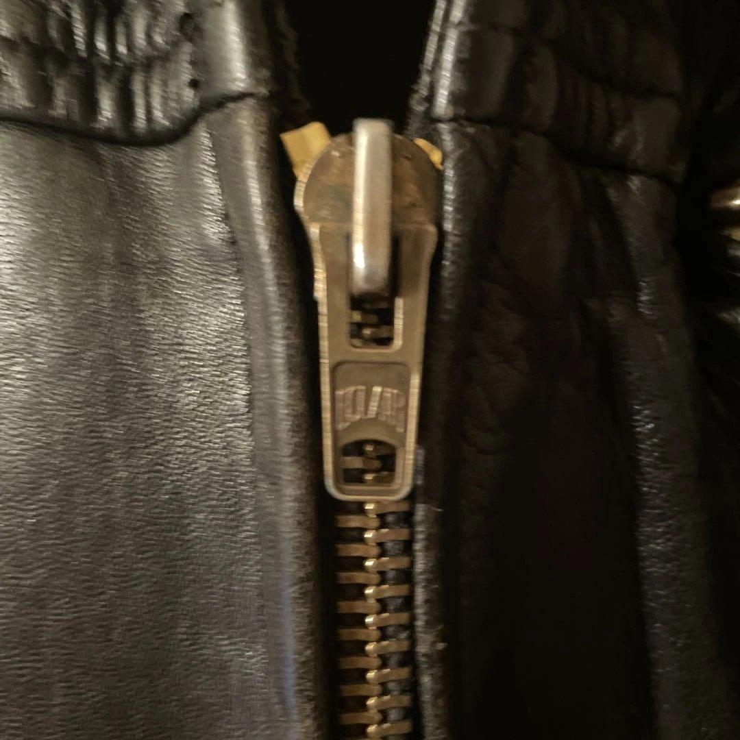 70s フランス製　M.I.C Cuir レザージャケット ブラック