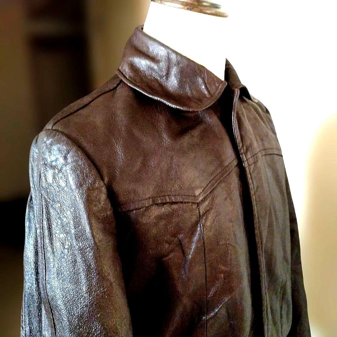 ～50s Vintage Euro モーターサイクルジャケット レザージャケット