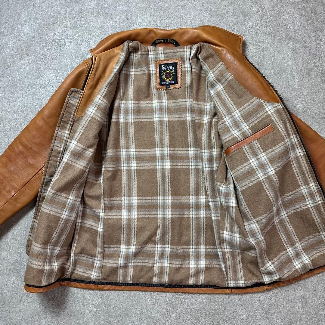 レア　ショット　SCHOTT 革ジャン　シングル　ライダース　牛革　春ジャケット