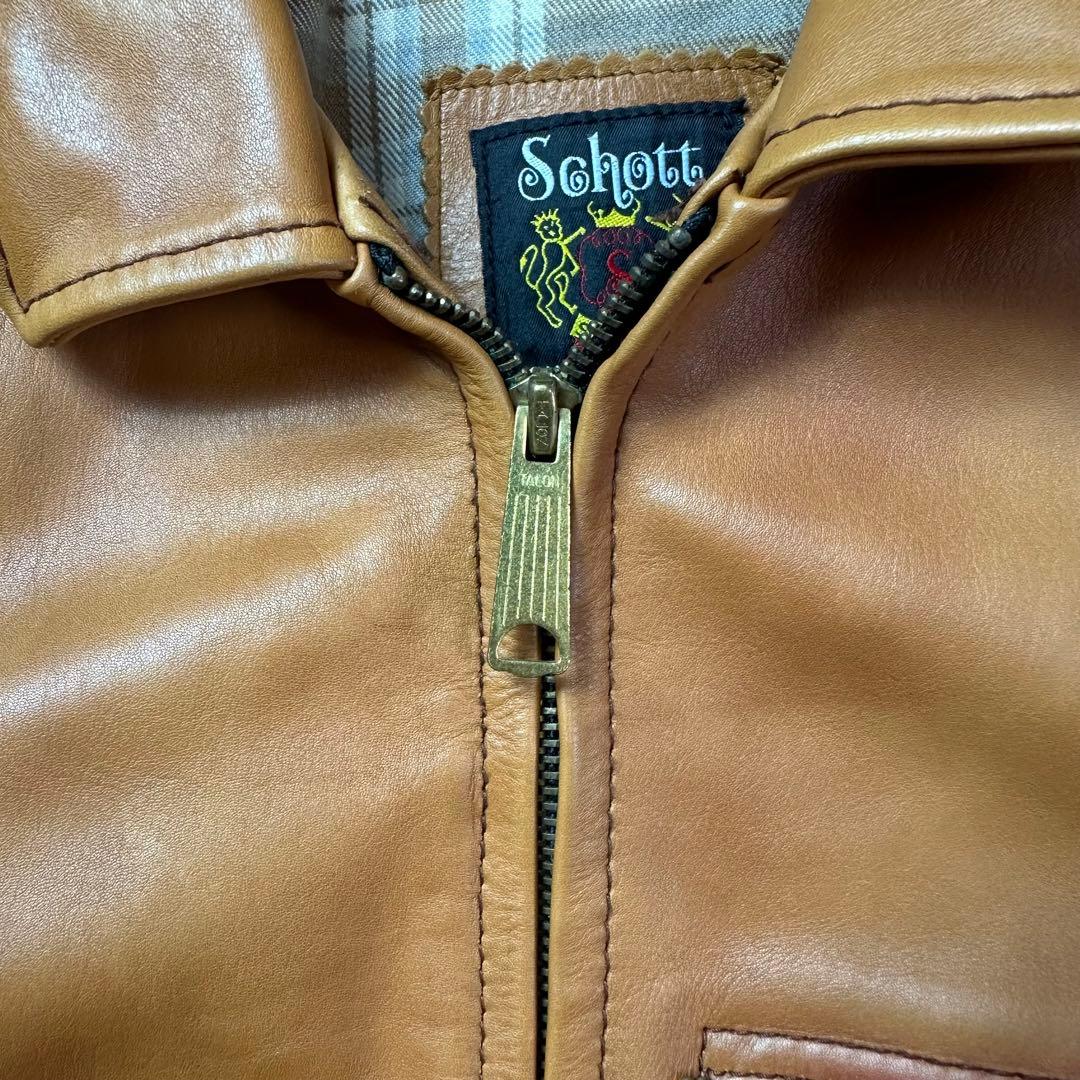 レア　ショット　SCHOTT 革ジャン　シングル　ライダース　牛革　春ジャケット