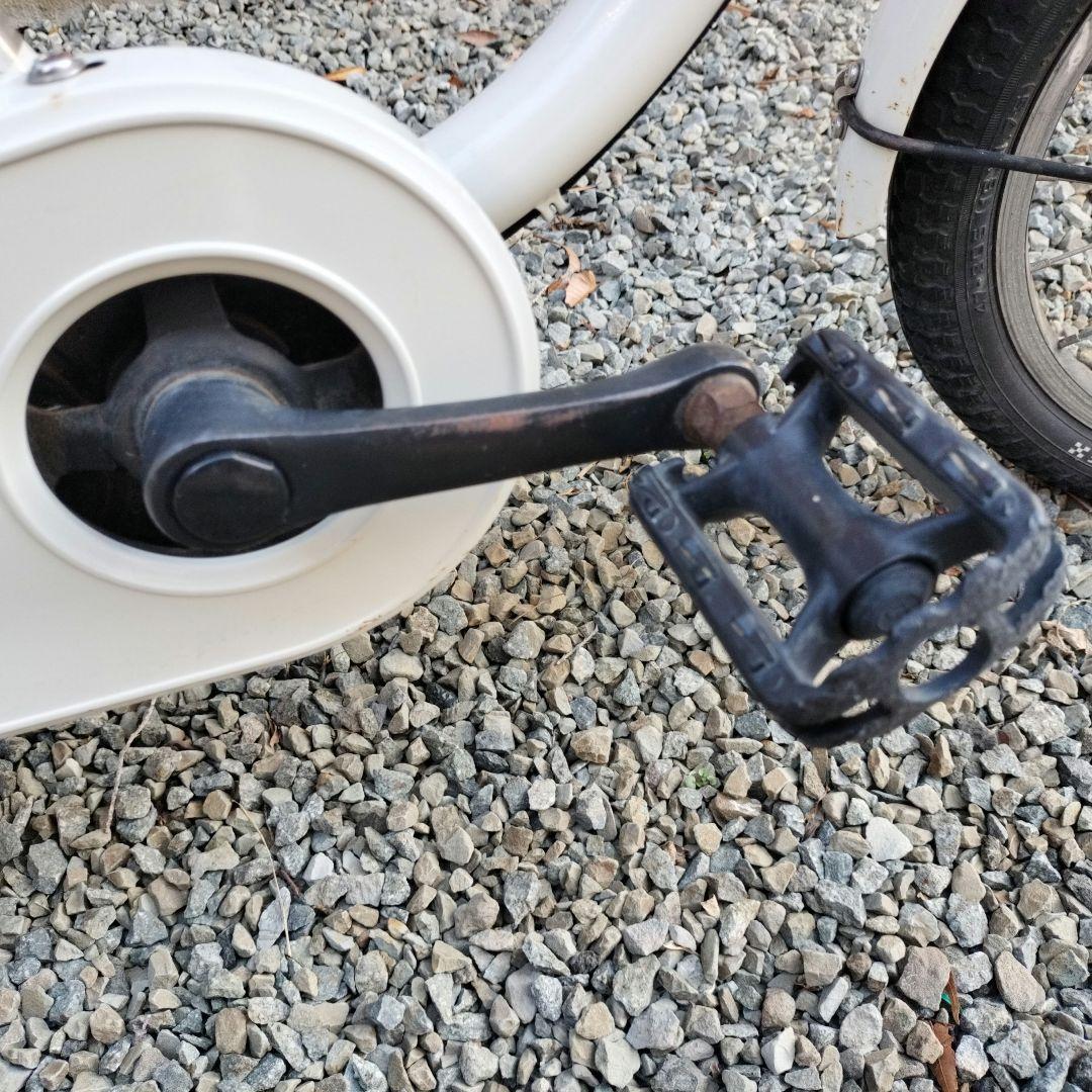 bikke 子供用自転車 ホワイト 補助輪とサドルカバー付き