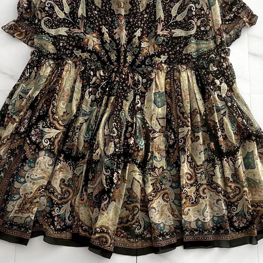 極美品✨ETROエトロ2020コレクション シルク100% マキシ丈ワンピース