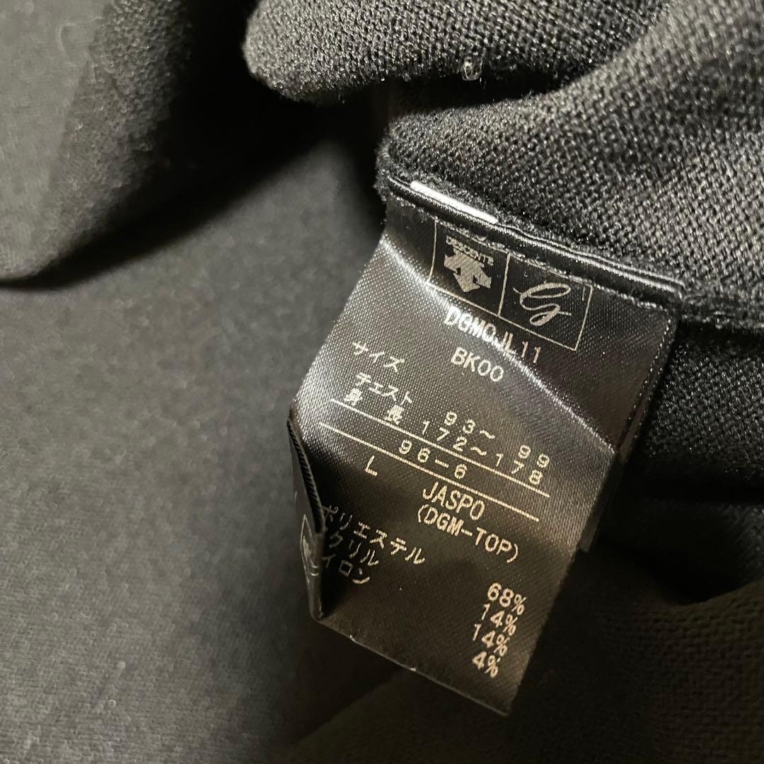 DESCENTE GOLF デサントゴルフブラック ニット　黒　袖ロゴ長袖