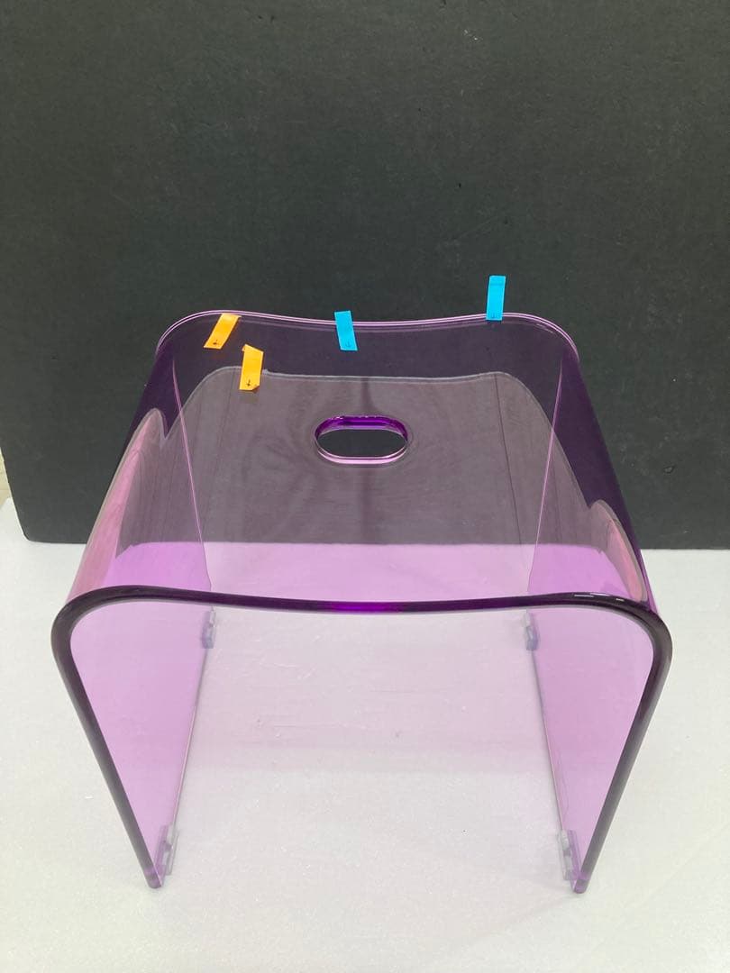バスチェア　風呂椅子　アクリル　風呂いす　 高さ35cm　クリアラベンダー