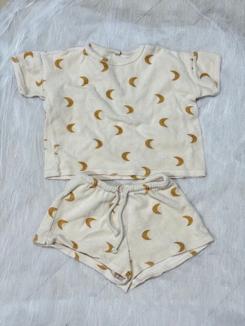 organic zoo 月柄Tシャツ・ショートパンツセット 3-4歳