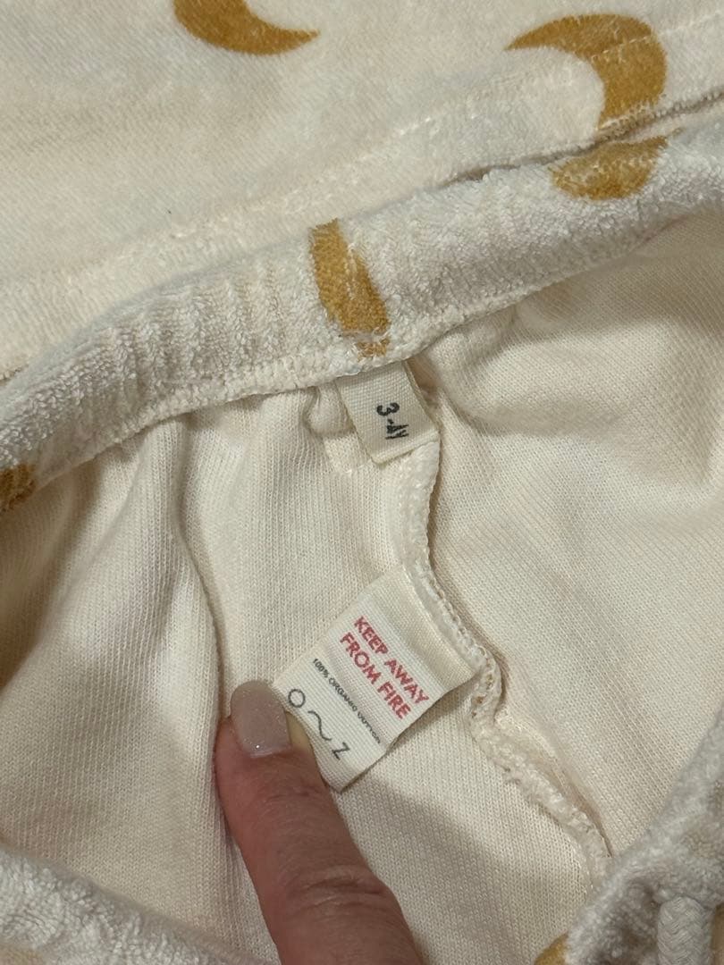 organic zoo 月柄Tシャツ・ショートパンツセット 3-4歳