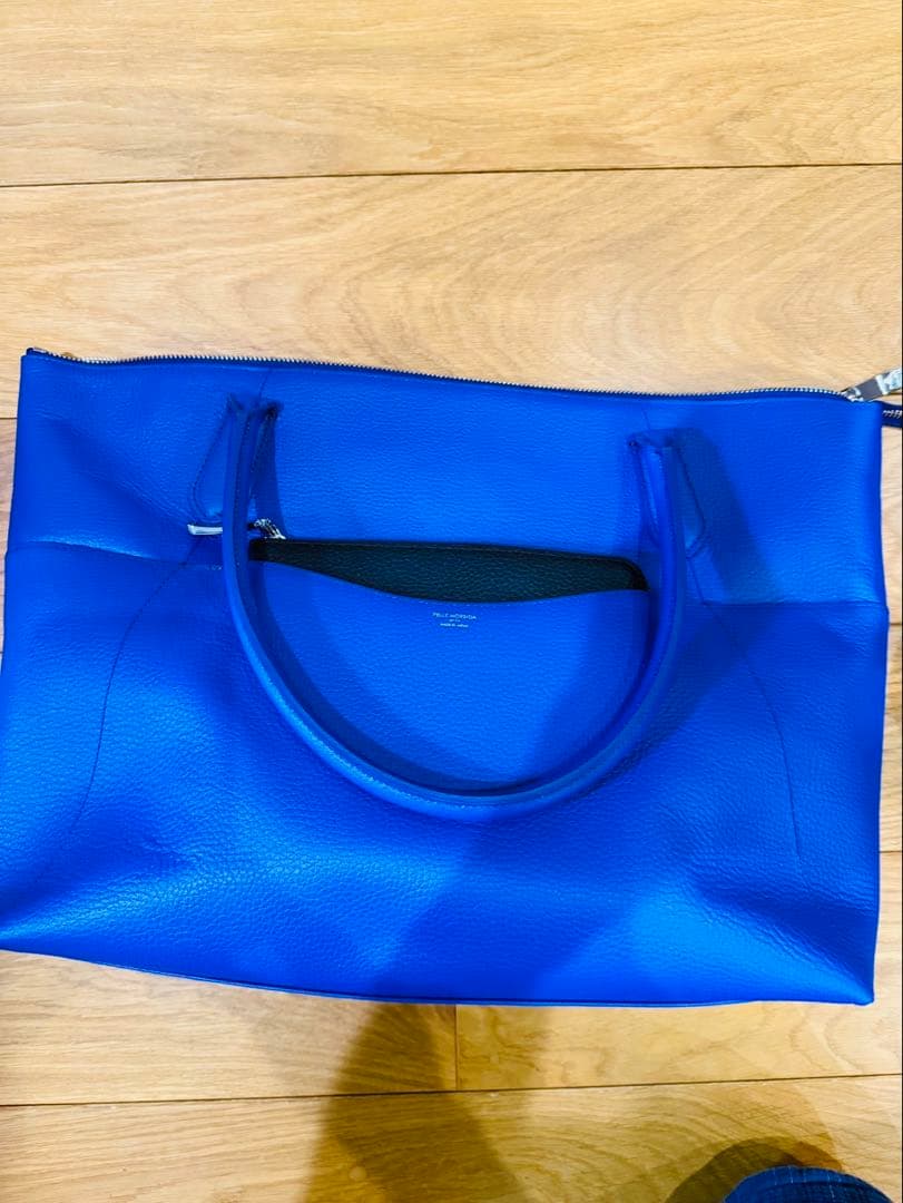 (美品)PELLE MORBIDA （ペッレモルビダ）　トートバッグ　ブルー
