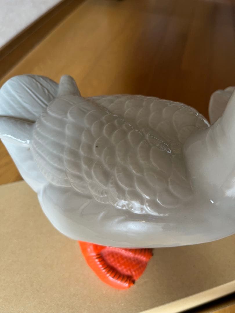 九谷焼 鵞鳥 置物 2体セット インテリア