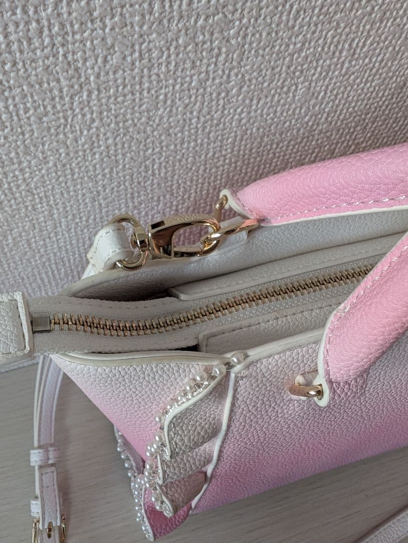【美品】Samantha Vega キルティング パール ビジューフラッター 小