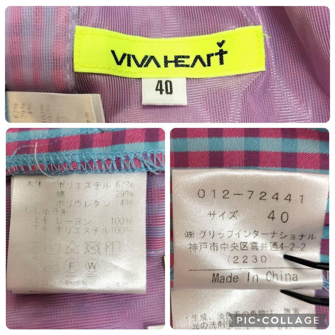 VIVA HEAIT ゴルフウェア　ミニスカート（40）ギンガムチェック　ピンク
