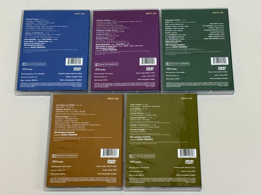 ５DVD◇アルトゥーロ・トスカニーニ TVコンサート DVDコレクション