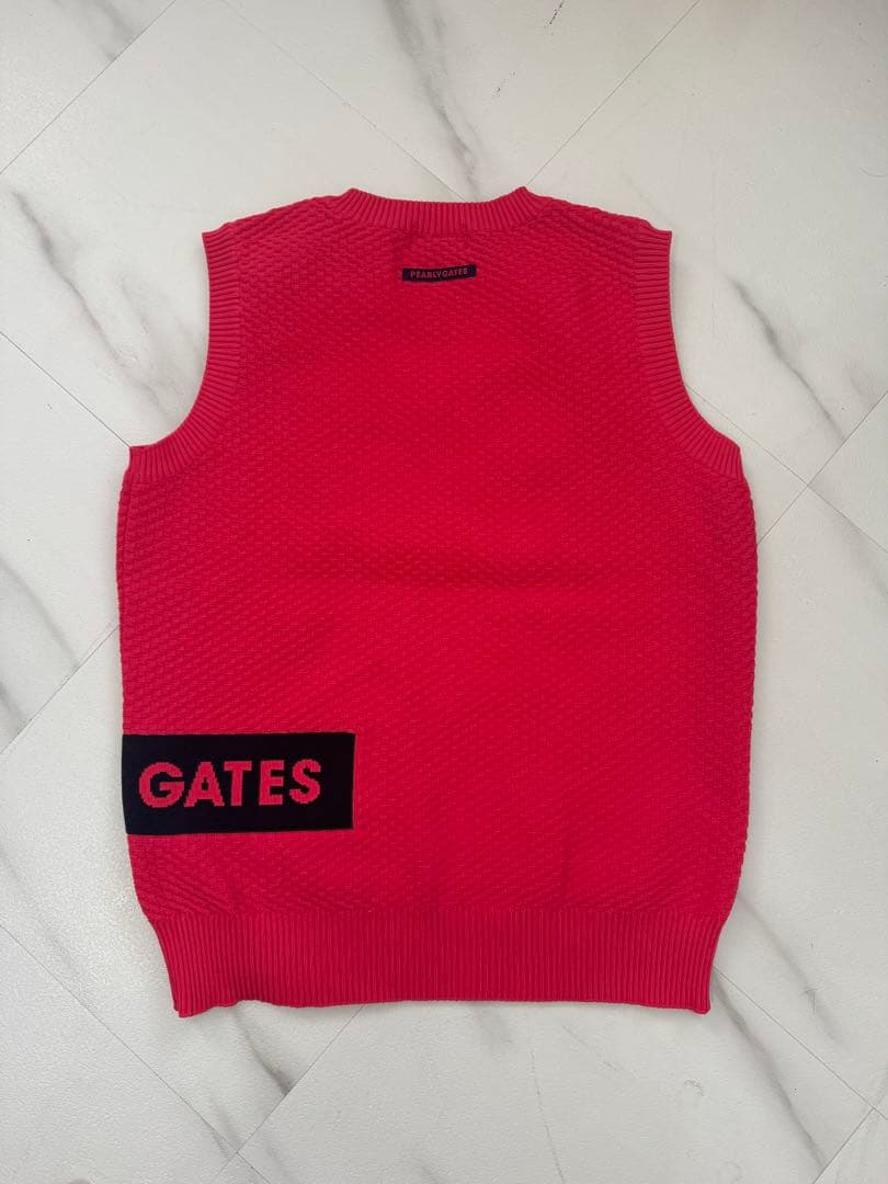 ３点セットPEARLY GATES ピンクVネックニットシャツとソックス