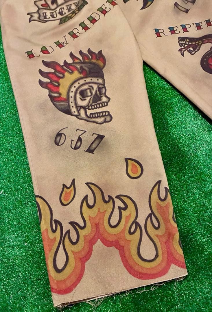 Used ワークパンツ アメトラ タトゥー tattoo メモリアル リメイク