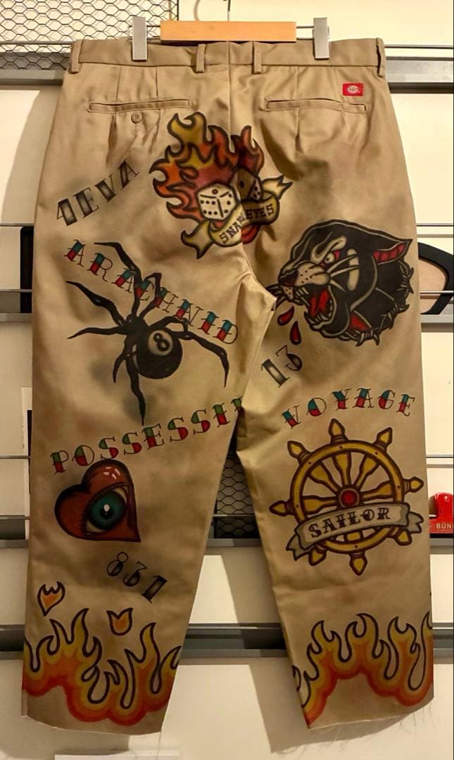 Used ワークパンツ アメトラ タトゥー tattoo メモリアル リメイク