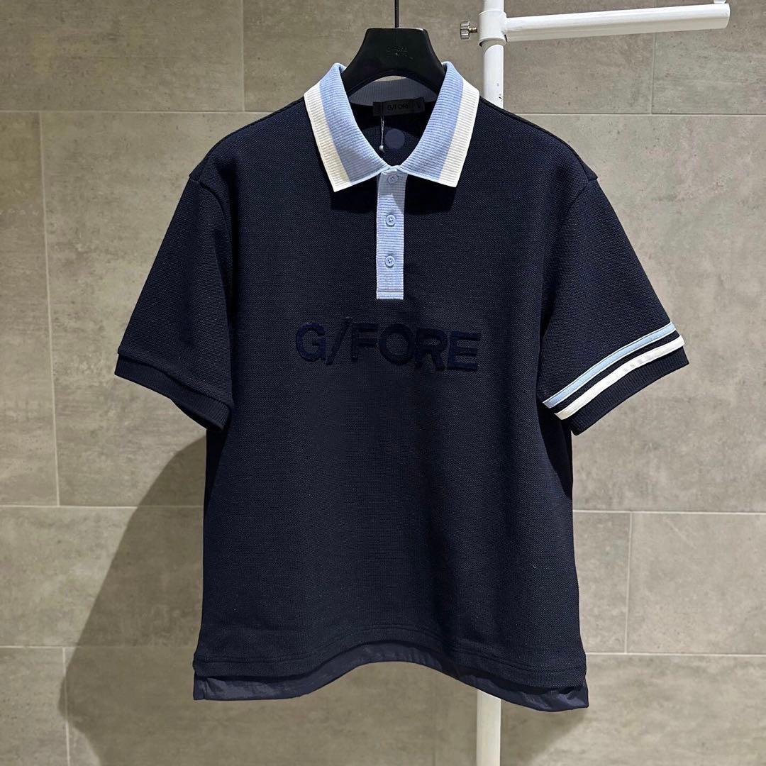 新品未使用 ゴルフ G/FORE ジーフォア メンズ シャツ 半袖 Lサイズ