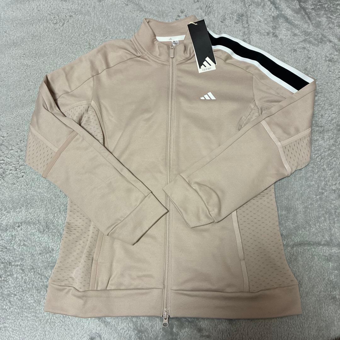 即日発送★アディダス M ベージュ セットアップ ジャケット パンツ 防風　保温