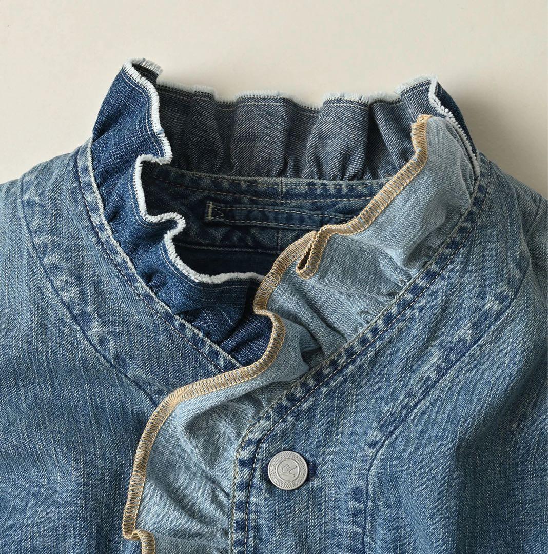 45R 45rpm 麦比古デニムのフリルワークベスト（重）　未使用