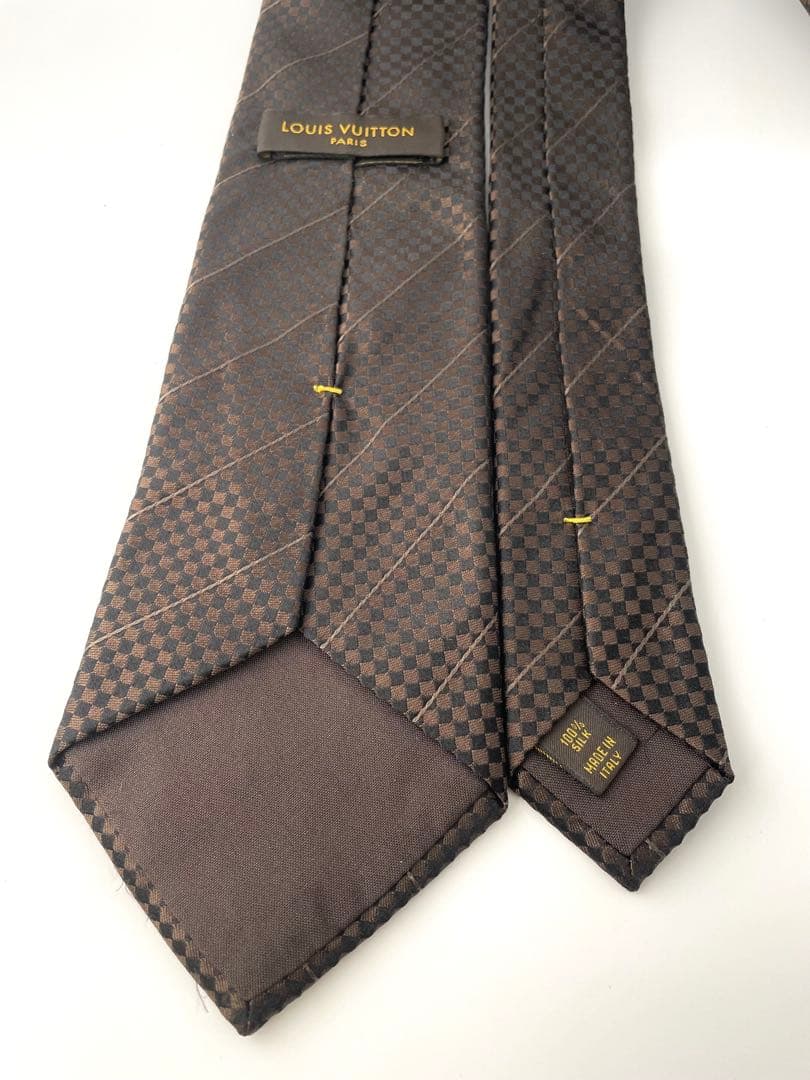 美品 ルイヴィトン ネクタイ ハイブランド モノグラム ダミエ 高級 シルク